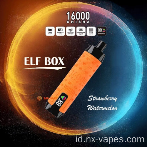 Kotak peri shisha 16000 puff vape pena sekali pakai